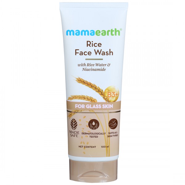 Mamaearth Rice Face Wash with Rice Water & Niacinamide for Glass Skin